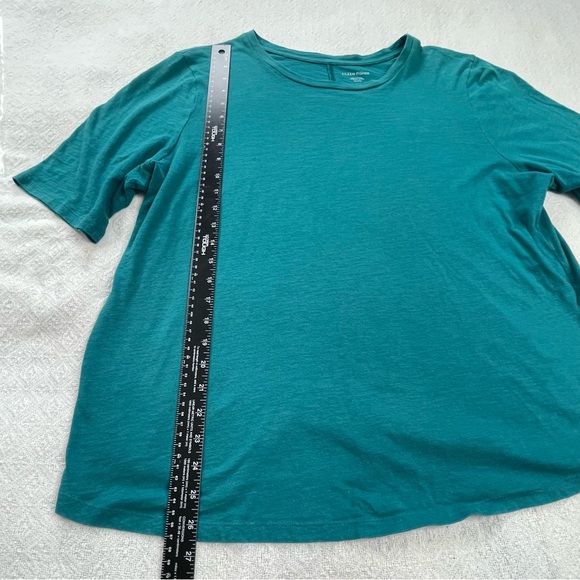 Eileen Fisher Turquoise Tee Sz XL~ Elevate your casual - Picture 5 of 7